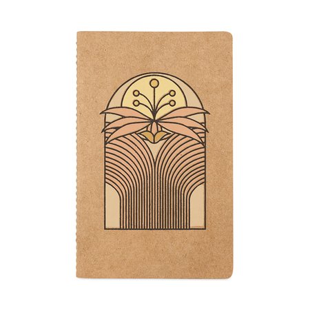 DENIK Kraft Collection Layflat Softcover Notebook, Desert Bloom, 1 Subject, College Rule, 8x5, 72 Sheets KLC1166KL